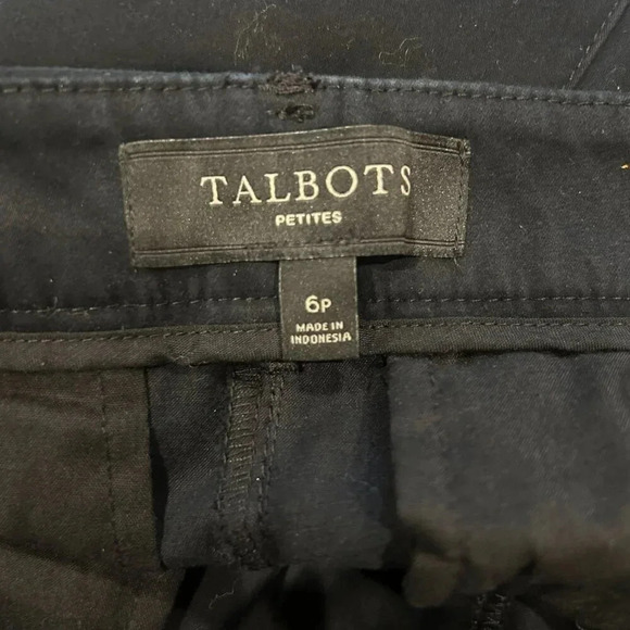 Talbots Black Casual Straight leg Pants Size 6 Petite - Picture 3 of 5